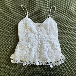 Abercrombie White Lace Camisole